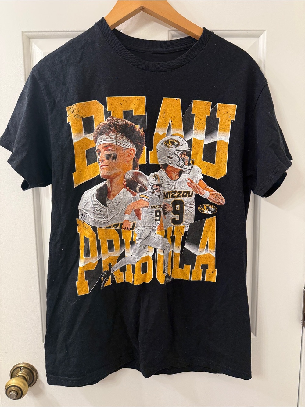 Black Mizzou Graphic Beau Pribula Short-Sleeve Tee